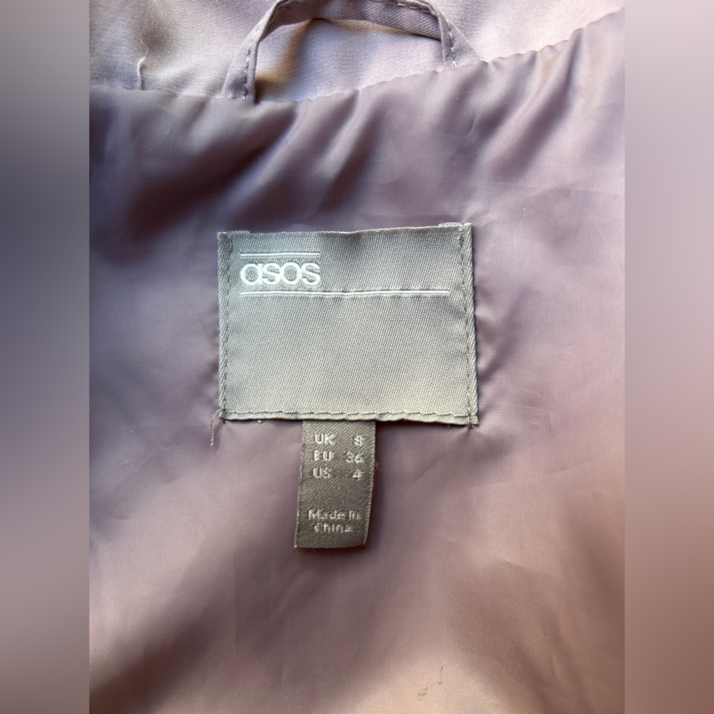 ASOS: Soft Lavender Lightweight Jacket (Fits Oversized) - Picture 5 of 8